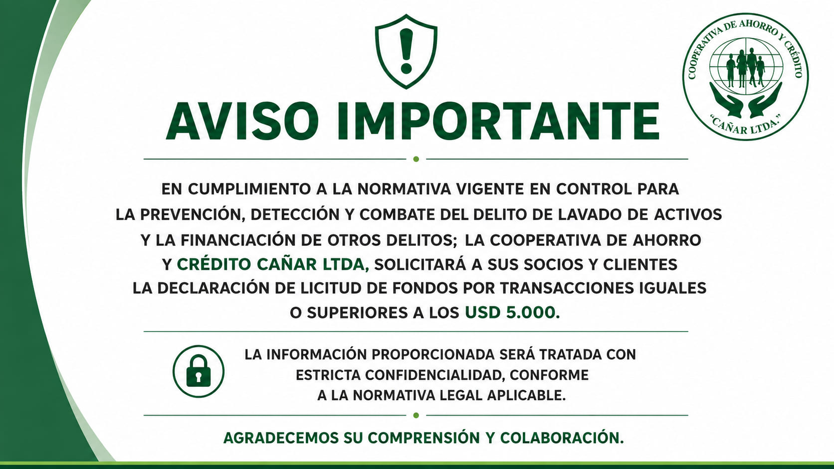 Información Cooperativa Cañar Ltda. 5